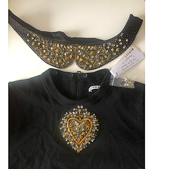 Alice + Olivia Porla Embellished Stretch-Wool Top - Picture 8 of 12